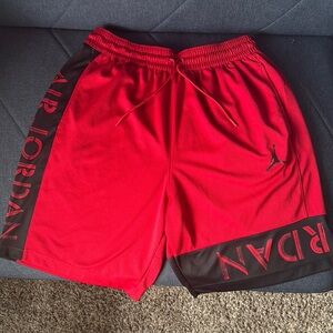 Jordan Men's Athletic Shorts in Red and Black